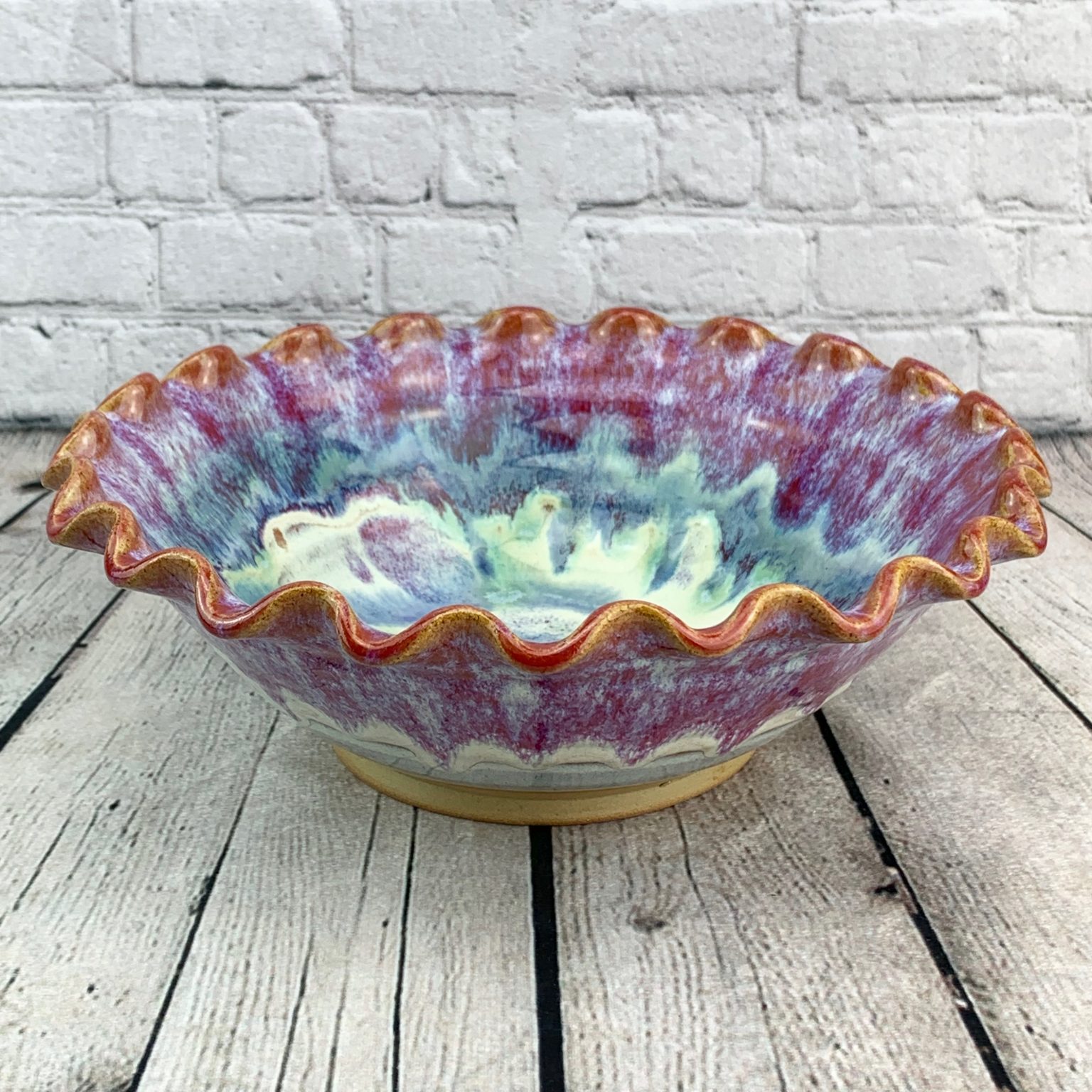 Serving Bowl Fluted Canterbury Pottery