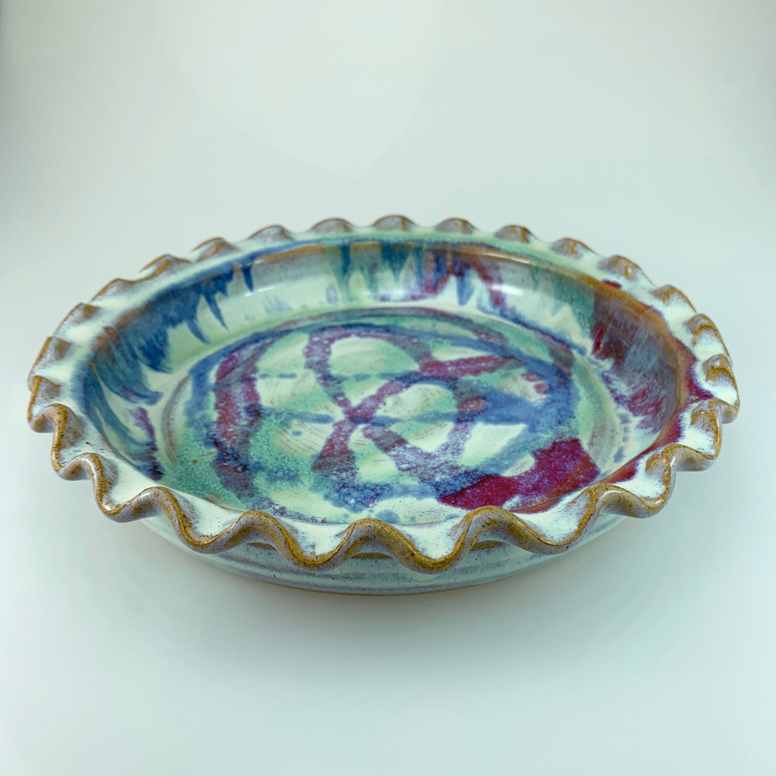 Quiche / Pie Dish Fluted Canterbury Pottery