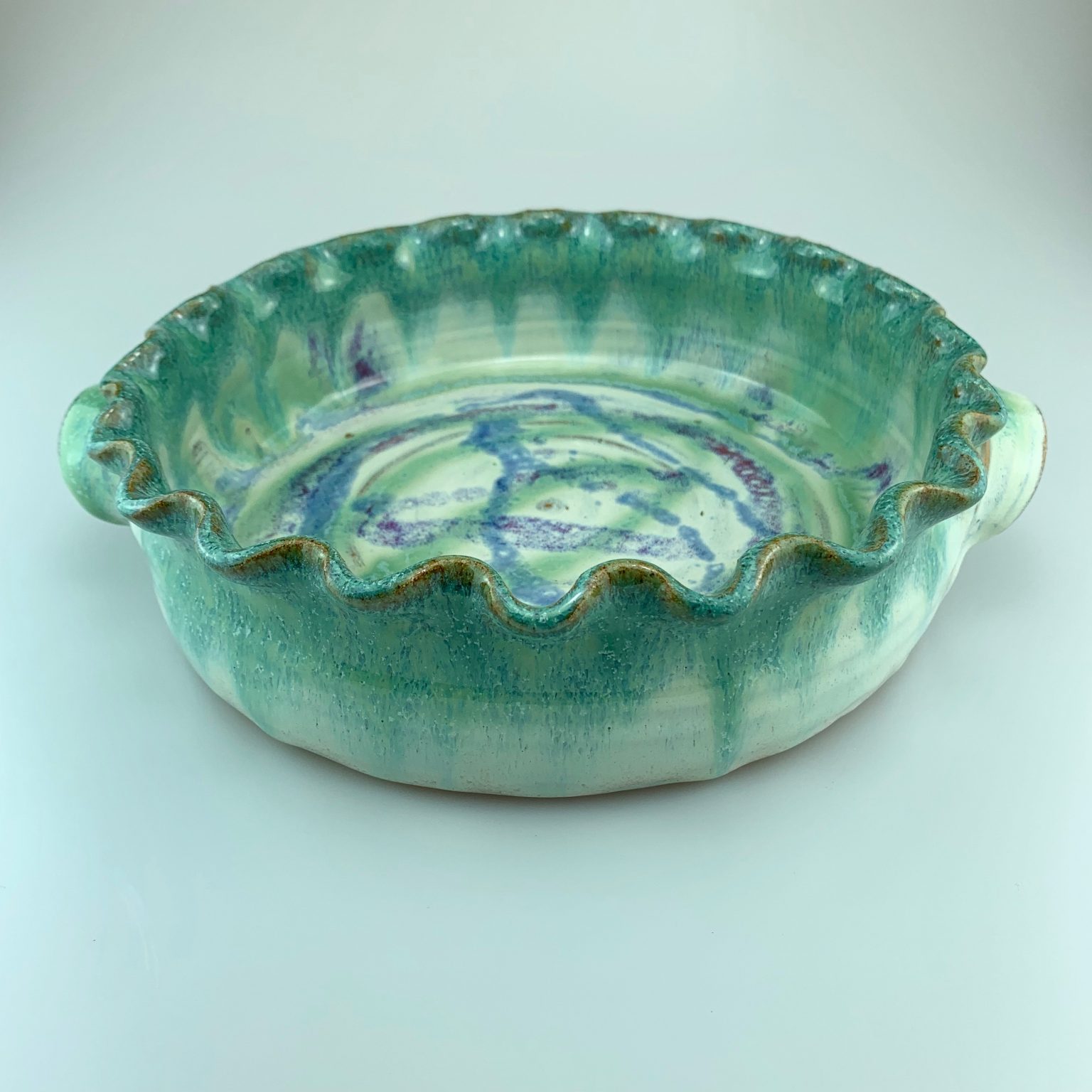 Round Fluted Oven Dish Canterbury Pottery